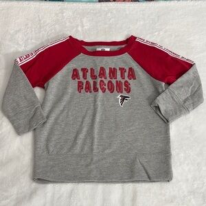NFL Atlanta Falcons Kids Raglan Sweatshirt - Red & Gray